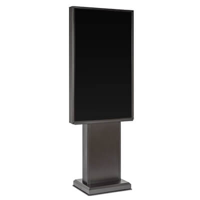 Een enkele buiten totem voor Samsung displays met beeldscherm